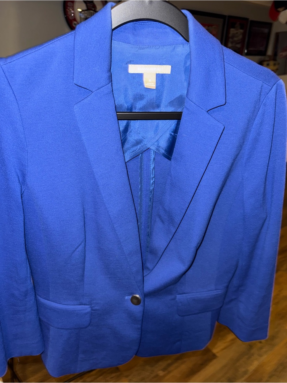 Banana Republic Cobalt Blue Blazer Women’s Size 8 Single Button Career Jacket